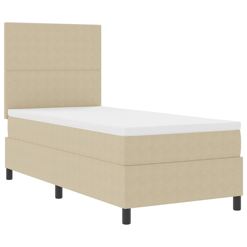 Casa si Gradina - Mobilier - Paturi si accesorii - Paturi - Pat cu saltea si lumina LED Verde Gri 90x200 cm din stofa de catifea - Infinity.ro