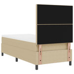 Casa si Gradina - Mobilier - Paturi si accesorii - Paturi - Pat cu saltea si lumina LED Verde Gri 90x200 cm din stofa de catifea - Infinity.ro