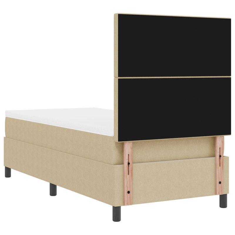 Casa si Gradina - Mobilier - Paturi si accesorii - Paturi - Pat cu saltea si lumina LED Verde Gri 90x200 cm din stofa de catifea - Infinity.ro