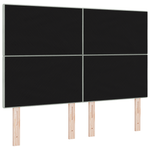 Casa si Gradina - Mobilier - Paturi si accesorii - Accesorii paturi - Tablie de pat cu nasturi, gri deschis, 140 cm, catifea - Infinity.ro