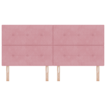 Casa si Gradina - Mobilier - Paturi si accesorii - Accesorii paturi - Tablie de pat cu nasturi, roz, 200 cm, catifea - Infinity.ro