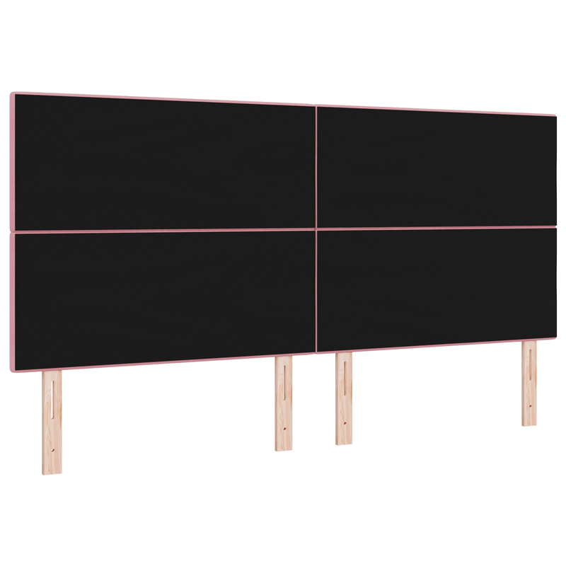 Casa si Gradina - Mobilier - Paturi si accesorii - Accesorii paturi - Tablie de pat cu nasturi, roz, 200 cm, catifea - Infinity.ro