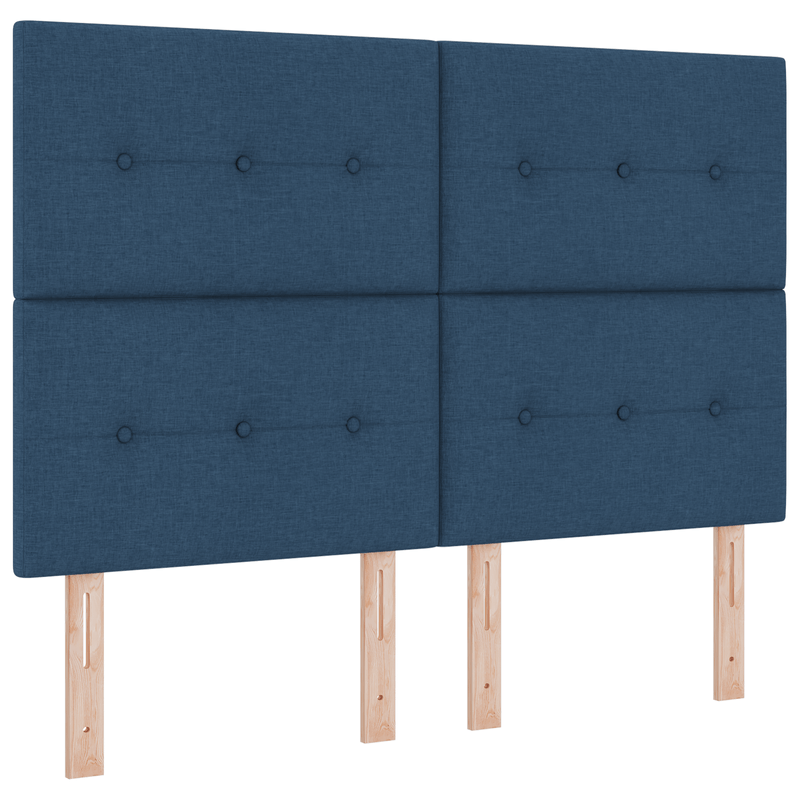 Casa si Gradina - Mobilier - Paturi si accesorii - Accesorii paturi - Tablie de pat cu nasturi, albastru, 140 cm, textil - Infinity.ro