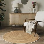 Casa si Gradina - Textile si covoare - Covoare - Covoare casa - Covor, Conceptum Hypnose, crem, 90x90 cm, 70% bumbac, 30% poliester, antibacterian, 599HFT5384 - Infinity.ro