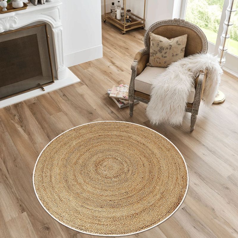 Casa si Gradina - Textile si covoare - Covoare - Covoare casa - Covor, Conceptum Hypnose, crem, 90x90 cm, 70% bumbac, 30% poliester, antibacterian, 599HFT5384 - Infinity.ro