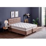 Casa si Gradina - Mobilier - Seturi de mobilier - Seturi dormitor - Set dormitor, Hanah Home, otel si stofa soho, maro deschis, 160x200 cm, 480NRN2840 - Infinity.ro