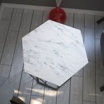 Casa si Gradina - Mobilier - Mese si birouri - Mese living - Masuta laterala, Hanah Home, panou aglomerat cu melamina, alb si negru, 40x35x62 cm - Infinity.ro