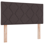 Casa si Gradina - Mobilier - Paturi si accesorii - Accesorii paturi - Tablie de pat cu LED  Design blocuri de diamant Maro inchis 100 cm Tesatura - Infinity.ro