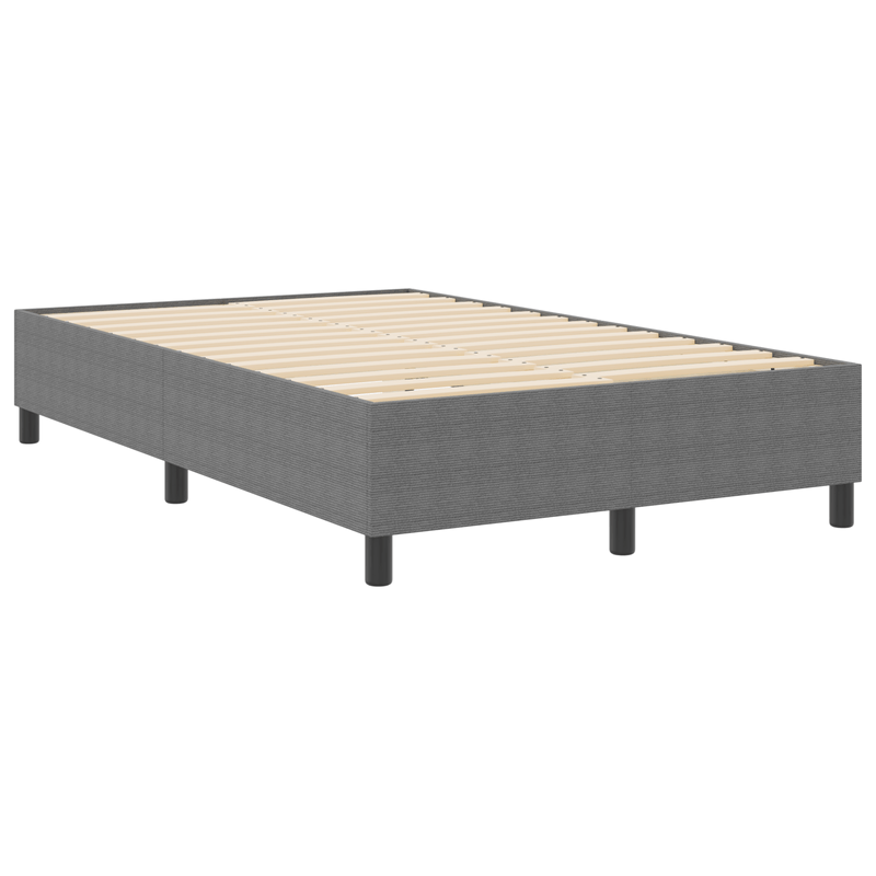 Casa si Gradina - Mobilier - Paturi si accesorii - Paturi - Pat cu arcuri, gri deschis, mic dublu 100x200 cm catifea raiata - Infinity.ro