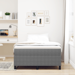 Casa si Gradina - Mobilier - Paturi si accesorii - Paturi - Pat cu arcuri, gri deschis, mic dublu 100x200 cm catifea raiata - Infinity.ro