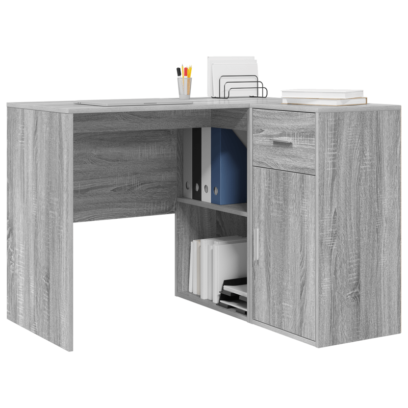 Casa si Gradina - Mobilier - Mese si birouri - Birouri - Birou de colt Gri Sonoma 102x88x75 cm - Infinity.ro