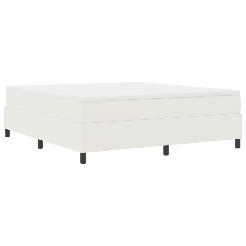 Casa si Gradina - Mobilier - Paturi si accesorii - Paturi - Pat cu arcuri, crem, super king, catifea raiata - Infinity.ro