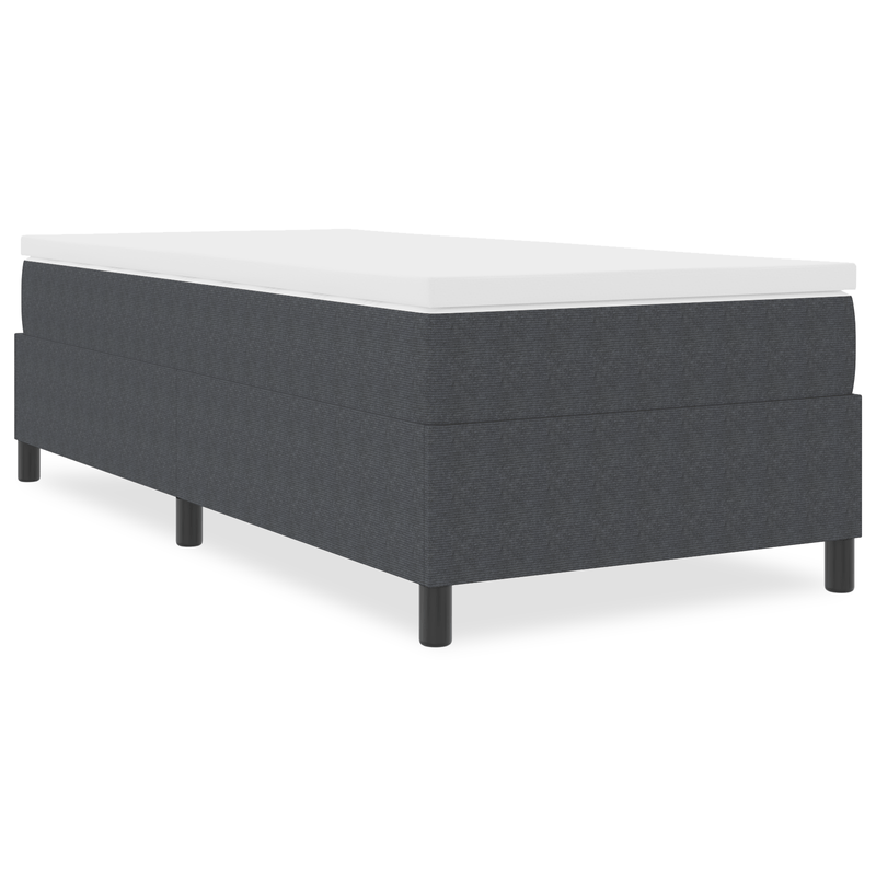 Casa si Gradina - Mobilier - Paturi si accesorii - Paturi - Pat cu arcuri, gri inchis, 80x200 cm, catifea raiata - Infinity.ro