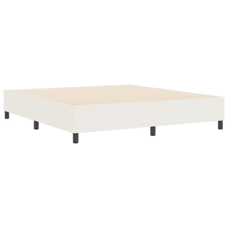Casa si Gradina - Mobilier - Paturi si accesorii - Paturi - Pat cu arcuri, crem, super king, catifea raiata - Infinity.ro