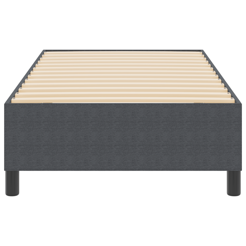 Casa si Gradina - Mobilier - Paturi si accesorii - Paturi - Pat cu arcuri, gri inchis, 80x200 cm, catifea raiata - Infinity.ro