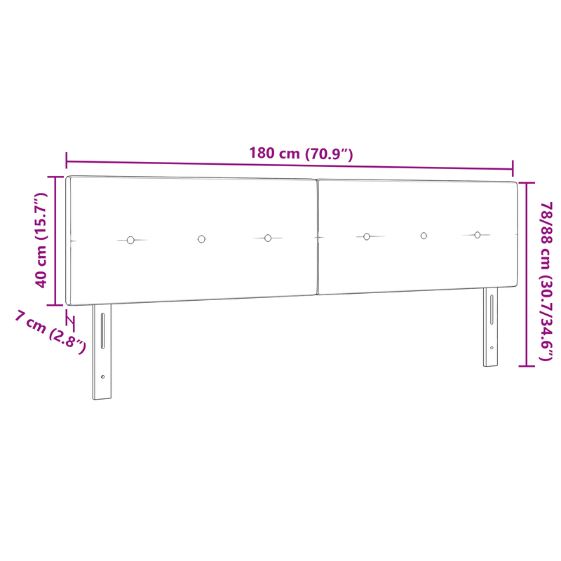 Casa si Gradina - Mobilier - Paturi si accesorii - Accesorii paturi - Tablie de pat LED , cu butoni, gri inchis, 90 cm, textil - Infinity.ro