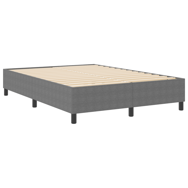 Casa si Gradina - Mobilier - Paturi si accesorii - Paturi - Pat cu arcuri, gri deschis, 160x200 cm, catifea raiata - Infinity.ro