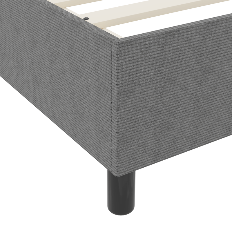 Casa si Gradina - Mobilier - Paturi si accesorii - Paturi - Pat cu arcuri, gri deschis, 160x200 cm, catifea raiata - Infinity.ro