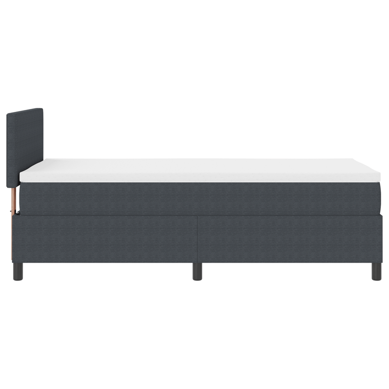 Casa si Gradina - Mobilier - Paturi si accesorii - Paturi - Pat cu arcuri cu saltea gri inchis 80x200 cm tesatura de corduroy - Infinity.ro