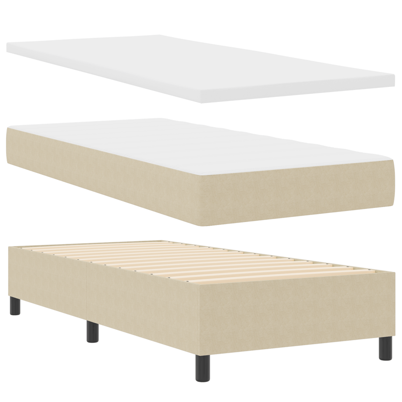 Casa si Gradina - Mobilier - Paturi si accesorii - Paturi - Pat cu arcuri si saltea cu LED Verde Gri 100x200 cm Din tesatura de catifea - Infinity.ro