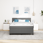 Casa si Gradina - Mobilier - Paturi si accesorii - Paturi - Pat cu Arcuri cu Saltea Gri Deschis 140x200 cm Tesatura de Corduroy - Infinity.ro