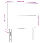 Casa si Gradina - Mobilier - Paturi si accesorii - Accesorii paturi - Tablie pat cu LED, gri deschis, 100 cm, raiat - Infinity.ro