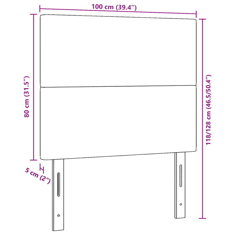 Casa si Gradina - Mobilier - Paturi si accesorii - Accesorii paturi - Tablie pat cu LED, gri deschis, 100 cm, raiat - Infinity.ro