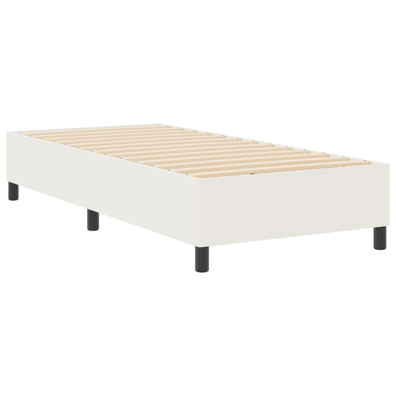Casa si Gradina - Mobilier - Paturi si accesorii - Paturi - Pat cu arcuri, crem, 90x200 cm, catifea raiata - Infinity.ro