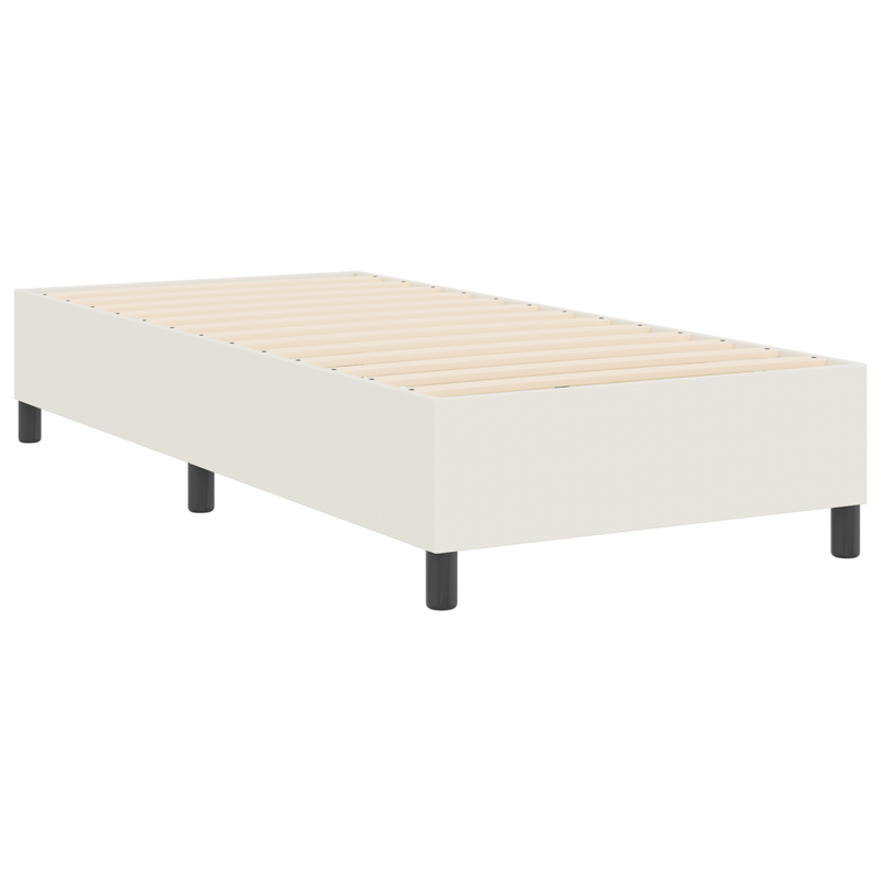 Casa si Gradina - Mobilier - Paturi si accesorii - Paturi - Pat cu arcuri, crem, 90x200 cm, catifea raiata - Infinity.ro