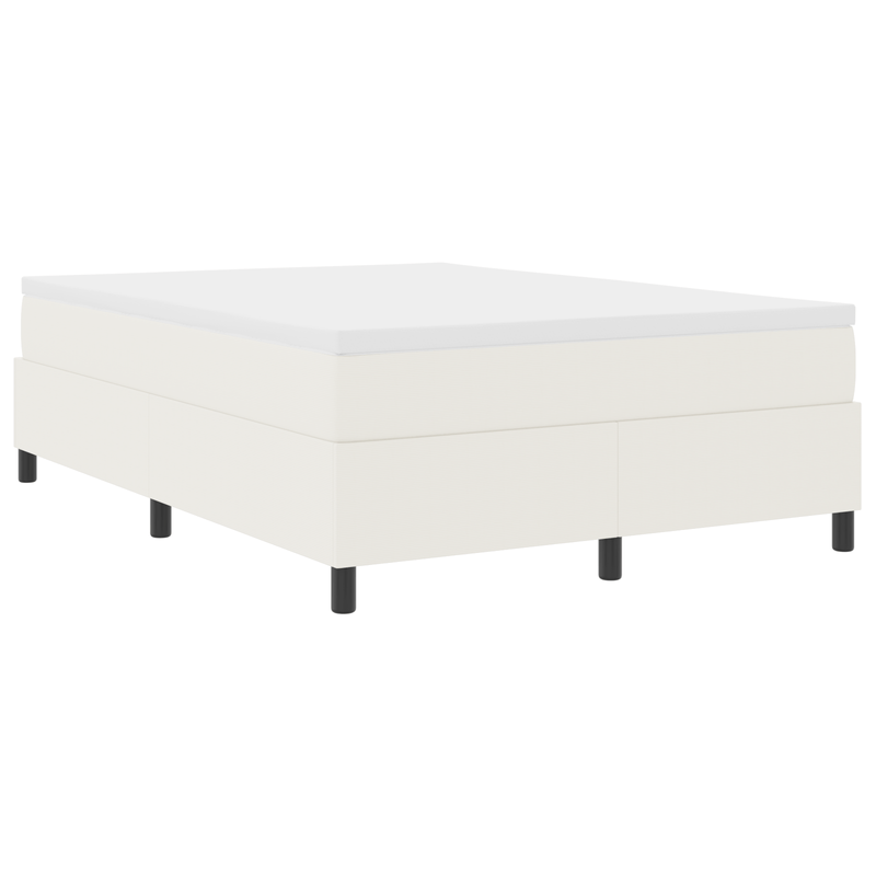 Casa si Gradina - Mobilier - Paturi si accesorii - Paturi - Pat cu arcuri, crem, 140x200 cm, catifea raiata - Infinity.ro