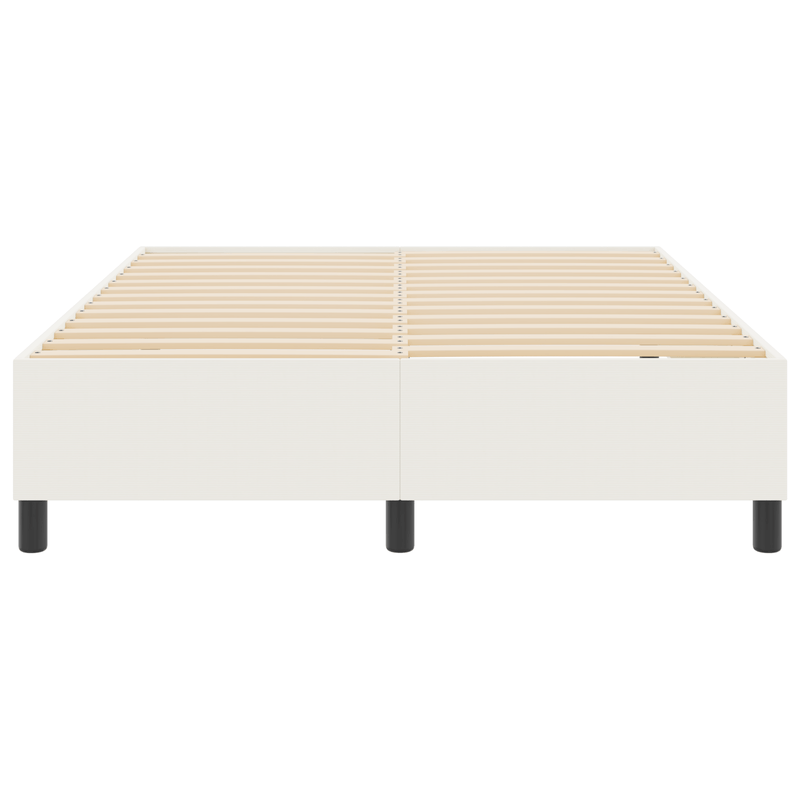 Casa si Gradina - Mobilier - Paturi si accesorii - Paturi - Pat cu arcuri, crem, 140x200 cm, catifea raiata - Infinity.ro