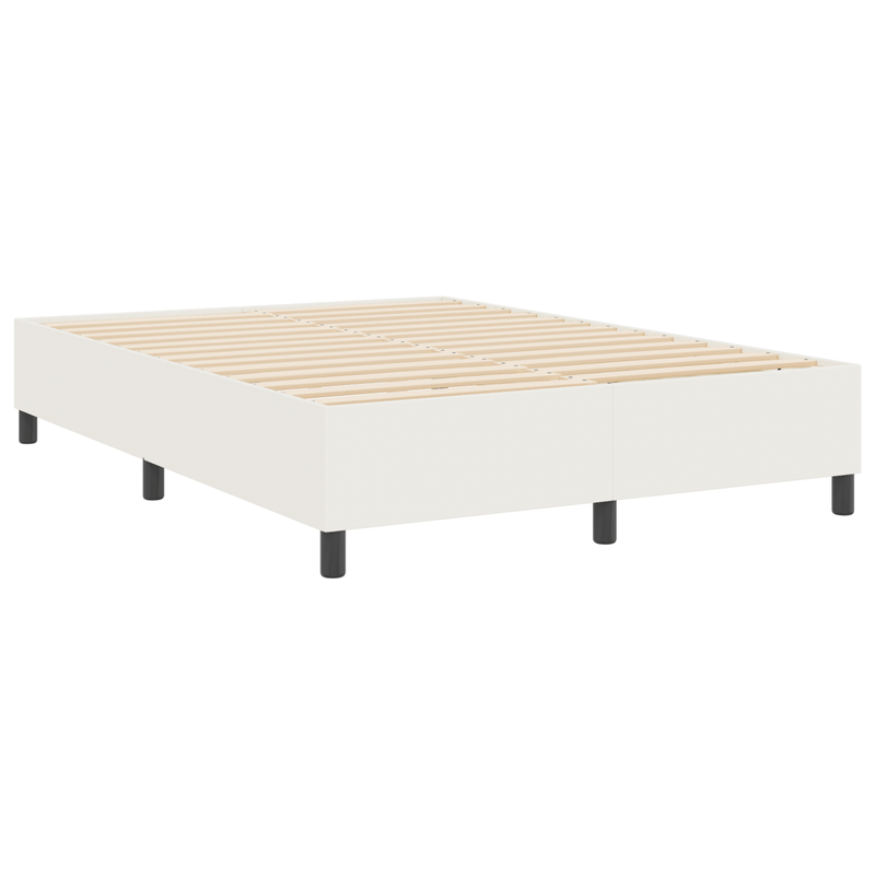 Casa si Gradina - Mobilier - Paturi si accesorii - Paturi - Pat cu arcuri, crem, 140x200 cm, catifea raiata - Infinity.ro