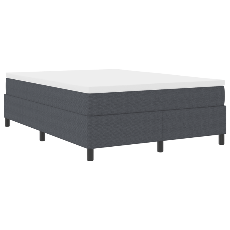 Casa si Gradina - Mobilier - Paturi si accesorii - Paturi - Pat cu arcuri, gri deschis, 140x200 cm, catifea raiata - Infinity.ro