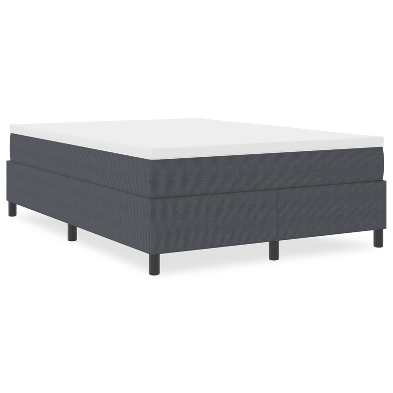 Casa si Gradina - Mobilier - Paturi si accesorii - Paturi - Pat cu arcuri, gri deschis, 140x200 cm, catifea raiata - Infinity.ro