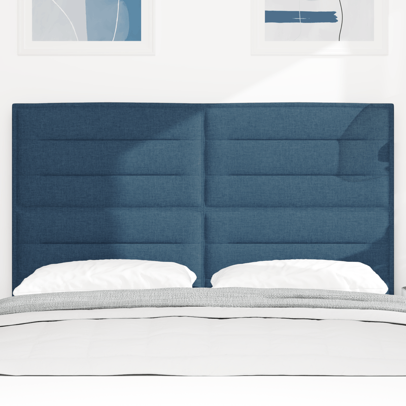 Casa si Gradina - Mobilier - Paturi si accesorii - Accesorii paturi - Tablie de pat Design Linii Albastru 160 cm Tesatura - Infinity.ro