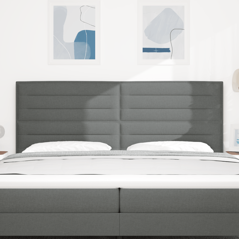 Casa si Gradina - Mobilier - Paturi si accesorii - Accesorii paturi - Tablie de pat design Linii Gri inchis 200 cm Tesatura - Infinity.ro