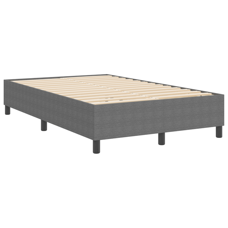 Casa si Gradina - Mobilier - Paturi si accesorii - Paturi - Pat cu arcuri, gri deschis, 120x200 cm, catifea raiata - Infinity.ro
