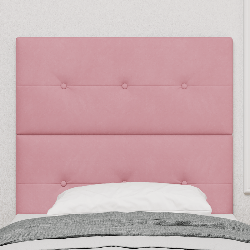 Casa si Gradina - Mobilier - Paturi si accesorii - Accesorii paturi - Tablie de pat cu nasturi, roz, 100 cm, catifea - Infinity.ro