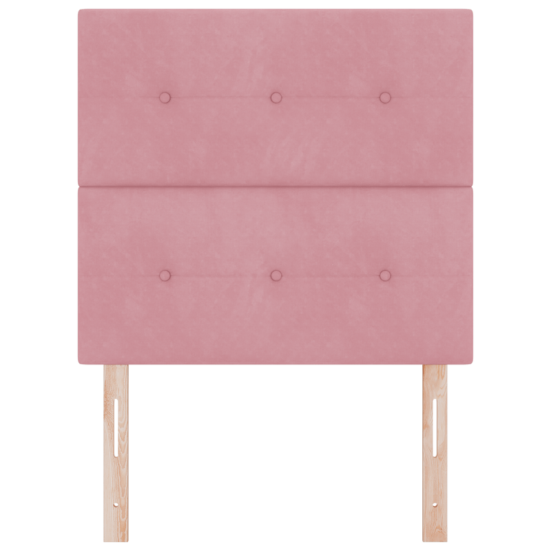 Casa si Gradina - Mobilier - Paturi si accesorii - Accesorii paturi - Tablie de pat cu nasturi, roz, 100 cm, catifea - Infinity.ro