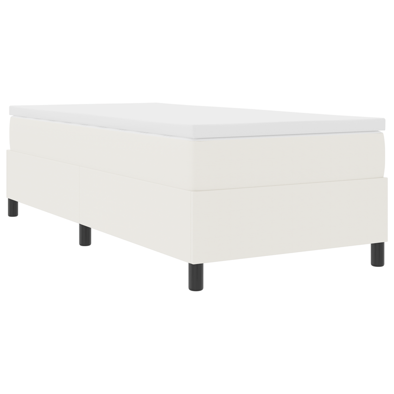 Casa si Gradina - Mobilier - Paturi si accesorii - Paturi - Pat cu arcuri cu saltea crem 100x200 cm din tesatura corduroy - Infinity.ro