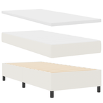 Casa si Gradina - Mobilier - Paturi si accesorii - Paturi - Pat cu arcuri cu saltea crem 100x200 cm din tesatura corduroy - Infinity.ro
