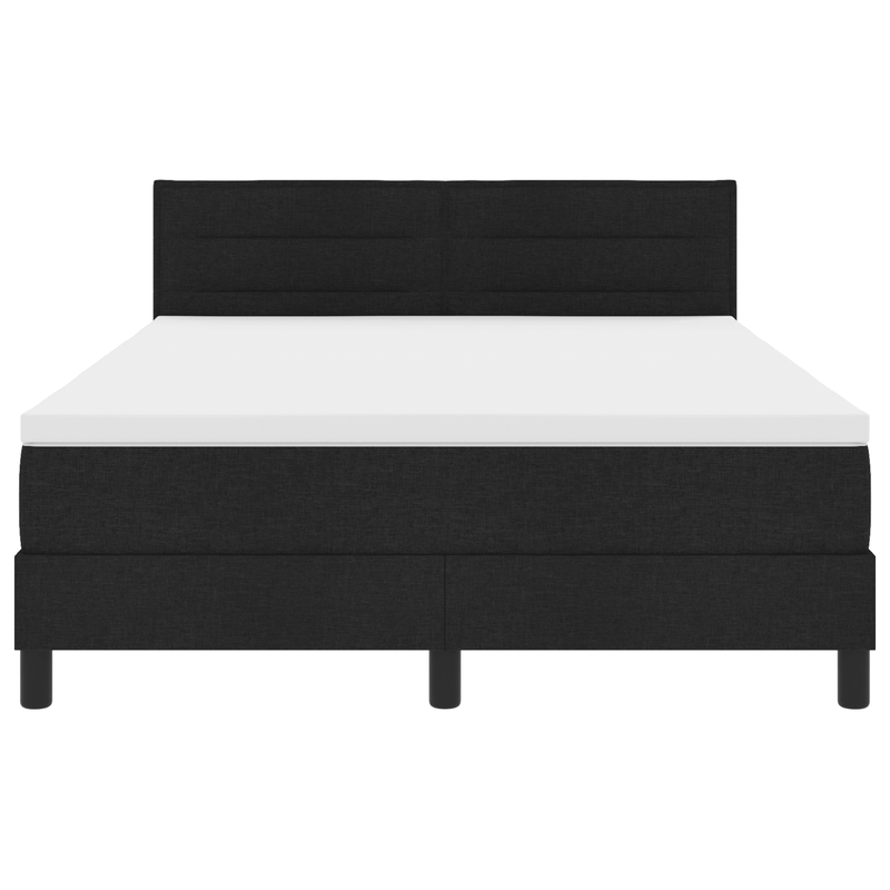 Casa si Gradina - Mobilier - Paturi si accesorii - Paturi - Pat cu somiera cu saltea Negru 160x200 cm Material textil - Infinity.ro