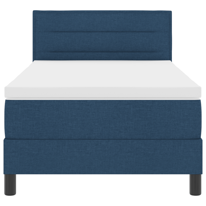 Casa si Gradina - Mobilier - Paturi si accesorii - Paturi - Pat cu saltea cu tablie albastra 90x190 cm din tesatura - Infinity.ro