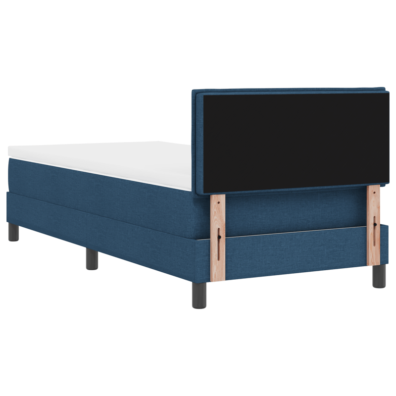 Casa si Gradina - Mobilier - Paturi si accesorii - Paturi - Pat cu saltea cu tablie albastra 90x190 cm din tesatura - Infinity.ro