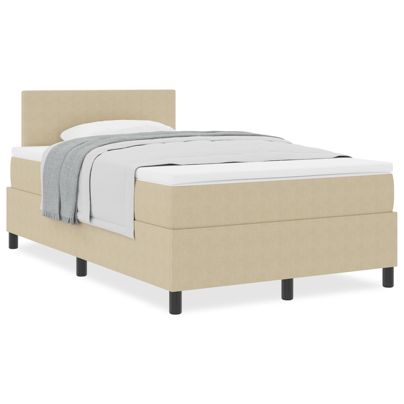 Casa si Gradina - Mobilier - Paturi si accesorii - Paturi - Pat cu arcuri cu saltea Verde deschis Gri Mic Dublu Tesatura de catifea - Infinity.ro