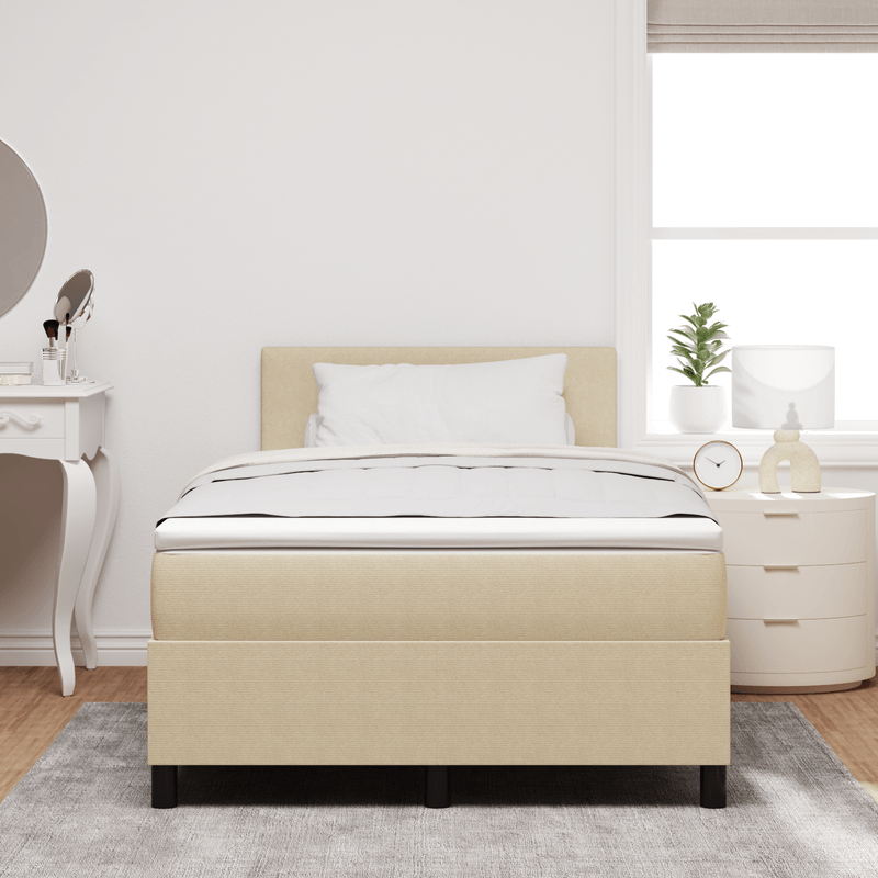 Casa si Gradina - Mobilier - Paturi si accesorii - Paturi - Pat cu arcuri cu saltea Verde deschis Gri Mic Dublu Tesatura de catifea - Infinity.ro