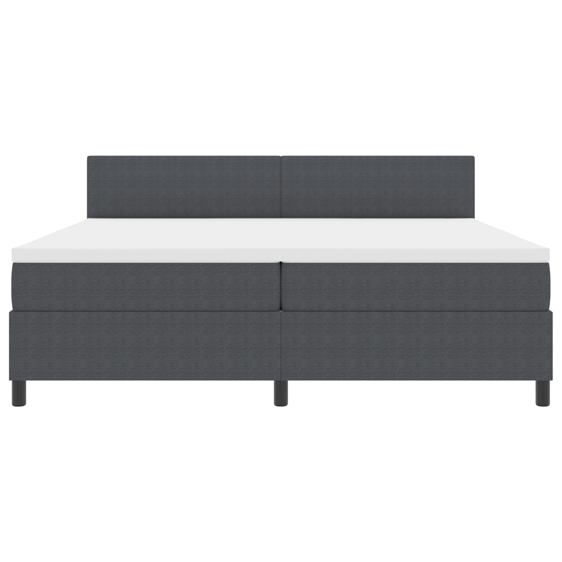Casa si Gradina - Mobilier - Paturi si accesorii - Paturi - Pat cu arcuri Box Spring si saltea cu LED Gri Intunecat 200x200 cm din tesatura corduroy - Infinity.ro