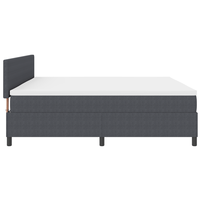 Casa si Gradina - Mobilier - Paturi si accesorii - Paturi - Pat cu arcuri Box Spring si saltea cu LED Gri Intunecat 200x200 cm din tesatura corduroy - Infinity.ro