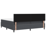 Casa si Gradina - Mobilier - Paturi si accesorii - Paturi - Pat cu arcuri Box Spring si saltea cu LED Gri Intunecat 200x200 cm din tesatura corduroy - Infinity.ro