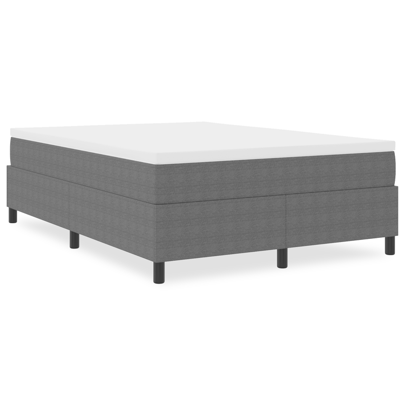 Casa si Gradina - Mobilier - Paturi si accesorii - Paturi - Pat cu arcuri, gri deschis, 140x200 cm, catifea raiata - Infinity.ro